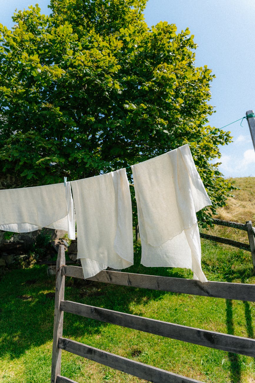 sunny day laundry in auvergne rhone alpes